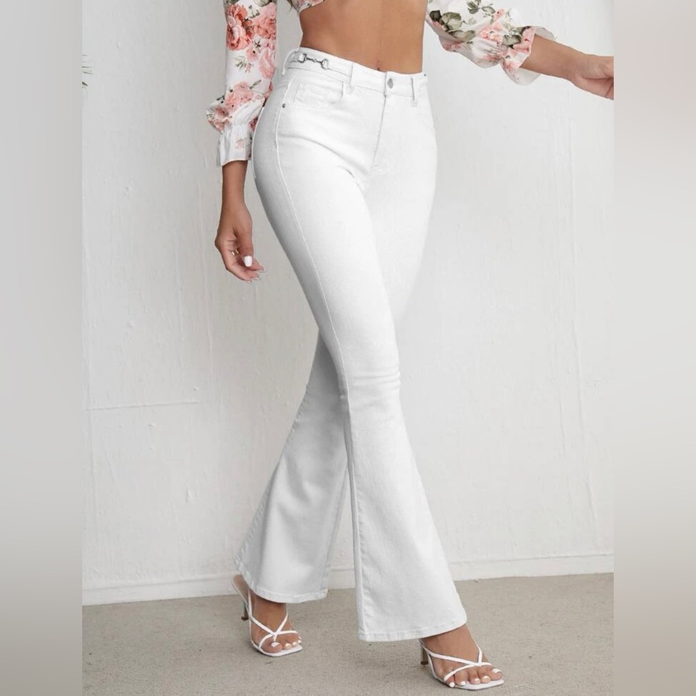 White Flare Jeans